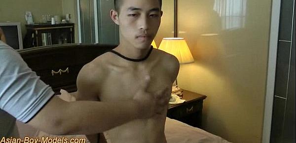  Asian Lean Twink Got Bound Handjob